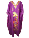 Women's Kaftan Maxi Dress Purple Beach Holidays Caftan L-2XL