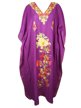 Women's Kaftan Maxi Dress Purple Beach Holidays Caftan L-2XL
