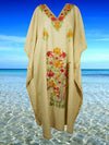 Women's Kaftan Maxi Dress Beige Boho Maxi Dress  L-2XL