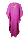 Women's Kaftan Maxi Dress Pink Embroidered Caftans  L-2XL