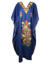 Women's Kaftan Maxi Dress blue Beach Holidays Caftan  L-2XL