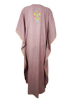 Womens Kaftan Maxi Dress Heather Purple Embroidered Kaftan  L-2XL