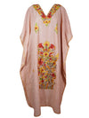 Womens Loose Kaftan Mauvelous Pink Embroidered Caftan L-2XL