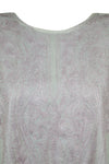 Women's Travel Caftan Creamy White Embroidered Dress L-2XL