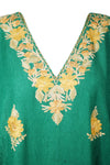 Women's Kaftan Maxi Dress Parakeet Green Butterfly Dress L-3X
