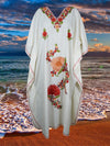 White kaftan dress for women Embroidered Dress Caftan M-XL