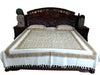 Indian Bedspread Orange White Paisley Cotton Bedding with Pillows