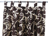 Textured Boho Curtain Pair – Coffee Brown Tab Top Drapes for Cozy Bedroom Décor