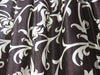 Pair of Brown Floral Printed Curtains – 96" Tab Top Drapes for Elegant Boho Interiors