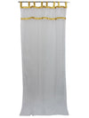 Pair of Snowflake White Sari Curtains – Indi Boho Sheer Tab Top Drapes