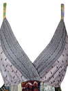 Womens Beach Maxi dress, Silk Maxi Dress, Gray Bohemian Strapdress M/L