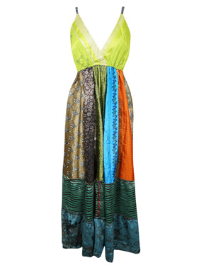 Womans Summer Maxidress, Colorful Fall Maxi Dress ML