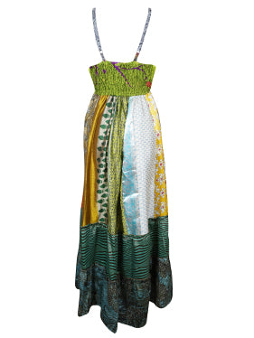 Womans Summer Maxidress, Colorful Fall Maxi Dress ML