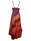 Women Maxi Dresses, Halter dress Red Patchwork Sexy Halter Dress M/L