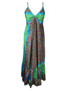  Womens Summer Maxi Dress Green Purple Dresses S/M