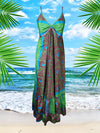 Womens Summer Maxi Dress Green Purple Dresses S/M