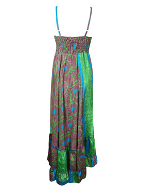 Womens Summer Maxi Dress Green Purple Dresses S/M