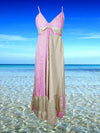 Pink Silk Maxi Dresses Boho Summer Dresses S/M