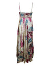 Womens Summer Maxi Dress Pink Purple Dresses S/M