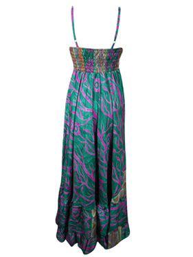 Womens Summer Maxi Dress Green Summer Dresses S/M