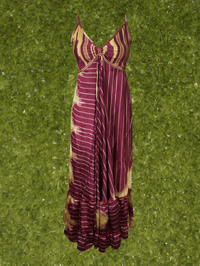 Womens Strap Sundress, Purple Travel Dress S/M