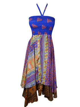 Womens Layer Hi Low Dress, Summer Boho Dresses S/M