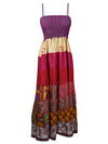 Womans Handmade Red Purple Summer Beach Dress S/M