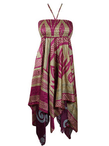  Womens Silk Halter Dress, Purple Handmade Summer Dresses