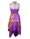 Womens Boho Skirt Dress Sundress Purple Dress S/M