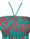 Womens Boho Dress Sea Green Beach Sundress S/M