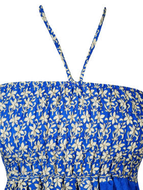Womens Summer Blue Ibiza Dress Travel Dresses S/M