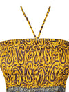 Women Yellow Hilow Skirt Dress Handmade Boho Dress  S/M