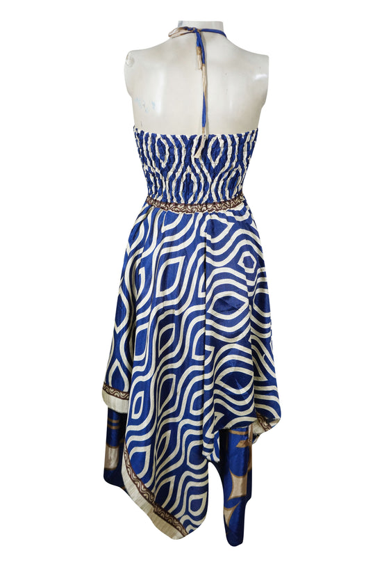 Womens Hi Low Dress Blue Summer Dresses S/M