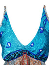 Womens Strapdress Maxi Sundress Blue Boho Dress S/M