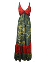 Womens Pink Gray Summer Beach Maxi Dress