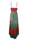 Womens Pink Gray Summer Beach Maxi Dress S/M
