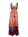 Womens Strapdress Pink Summer Travel MaxiDress S/M