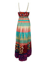 Womens Strapdress Pink Summer Travel MaxiDress S/M