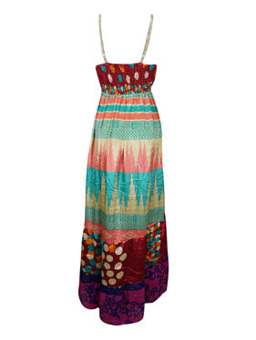 Womens Strapdress Pink Summer Travel MaxiDress S/M