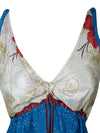 Womens Strappy Sundress, Blue Maxi Dresses S/M