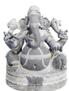 PRE ORDER Granite Stone Ganesha Garden Statue Handcarved Gray Stone