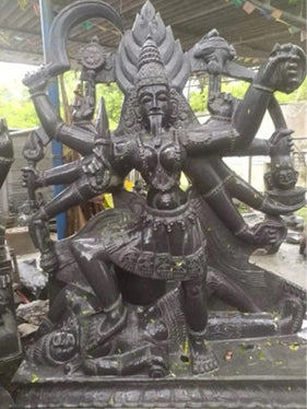 PRE ORDER Black Granite Stone Kali Garden Statue Handcarved Kaali Dark Goddess