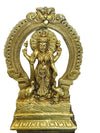 Hindu Goddess Gaja Lakshmi with Elephants Brass Statue Altar
