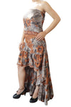 Flower Child Maxi Dresses Recycled Sari Hi Low Dress M/L