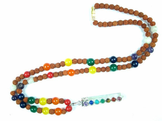 Nine Planets Veda Mala Beads with Reiki Pendant, Wards