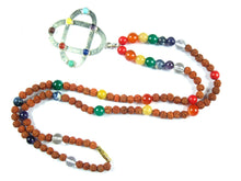  WELLNESS Chakra Healing Stone Mala Beads Rudraksha Buddhist Yoga