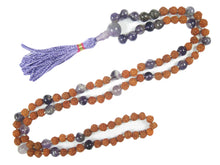  Yoga Mala Beads Amethyst Necklace Rudraksha 108 Energy Mala
