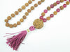 Love Meditation Mala Handmade Pink Jade Rudraksha Prayer Beads Mala