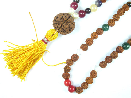 Healing Nine Planet Beads Navgraha Reiki Meditation Japamala Yoga Mala