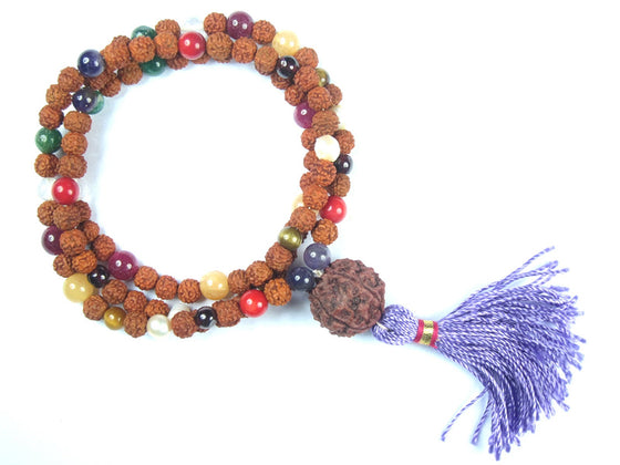 Mala Beads Necklace Nine Planets Navratna Chakra Japa Mala